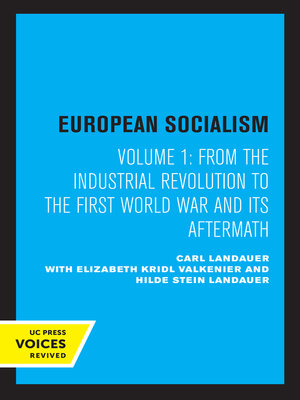 cover image of European Socialism, Volume I